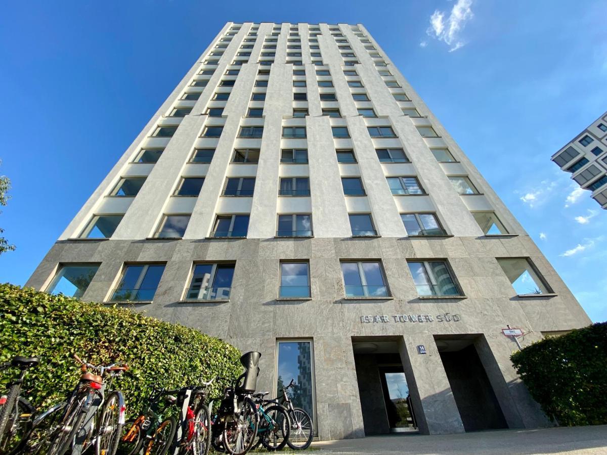 Alpen-Panorama Suite - Einzigartige Privatsuite Hoch Ueber Muenchen, 12Tes Og, Alpenblick, Loggia, Whirlpool, 15 Minuten Zum Zentrum, Ruhe Und Erholung In Der Stadt Muenchen Fuer Privat Und Geschaeftlich Reisende المظهر الخارجي الصورة