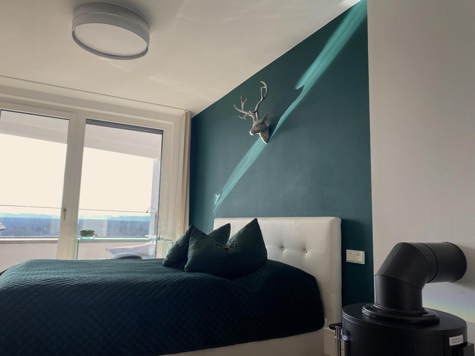 Alpen-Panorama Suite - Einzigartige Privatsuite Hoch Ueber Muenchen, 12Tes Og, Alpenblick, Loggia, Whirlpool, 15 Minuten Zum Zentrum, Ruhe Und Erholung In Der Stadt Muenchen Fuer Privat Und Geschaeftlich Reisende المظهر الخارجي الصورة